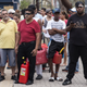 Residents line up for gasoline, days after Hurricane Maria made landfall, on Sept. 22, 2017, in San Juan. (Alex Wroblewski/Getty Images)